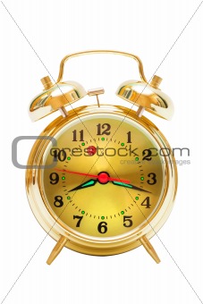 gold alarm clock