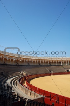 Beautiful bullfight arena in Spain.