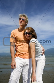 young couple posing