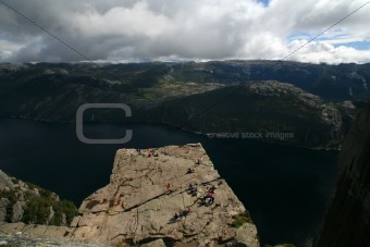 View on the Lysefjord, Norway, from Preikestolen