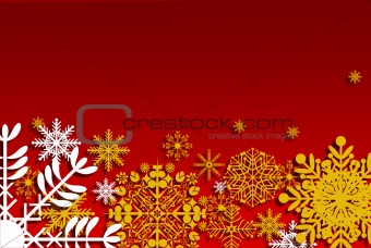 Christmas card with yellow stars