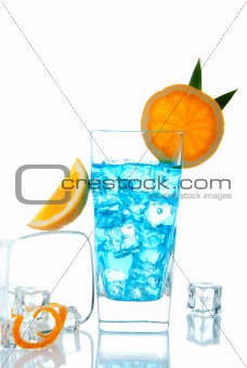 Blue Lagoon tropical cocktail