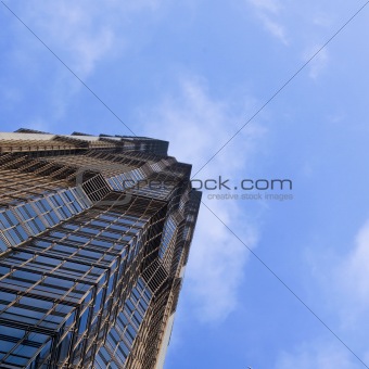 modern building on the blue sky background