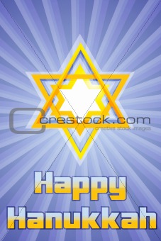 happy hanukkah with star of david