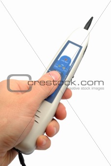 Hand With Cable Tester