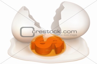 crashed dollar egg