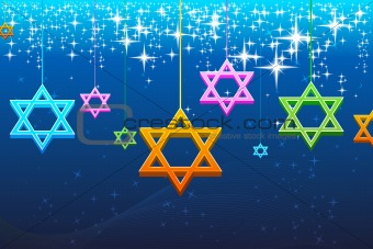 multicolorful hanukkah card