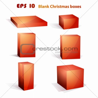 Christmas blank box set | editable vector box set