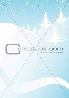 Winter landscape, place for text