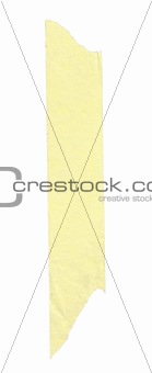 long stripe of yellow paper tape