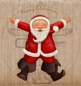 Vitruvian Santa Claus