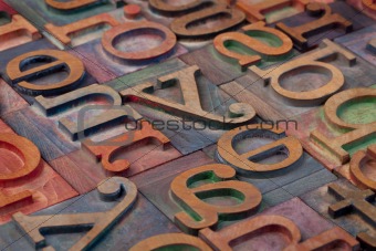 wooden alphabet abstract