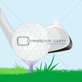 golf ball with stick