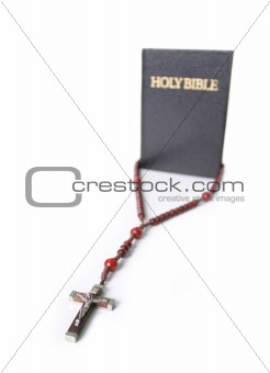 Bible and  beads 