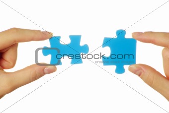  puzzle in hands