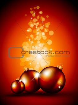 Christmas Backgrounds with Stunning Baubles and Glitter elements