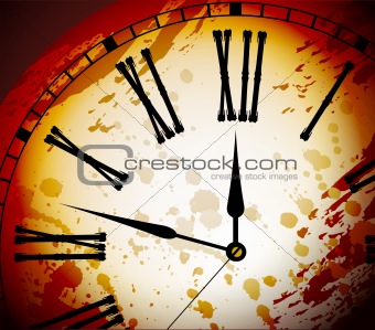 Vintage Distressed Clock Surface Macro