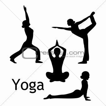 yoga poses silhouette
