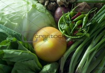 various tropical vegetables