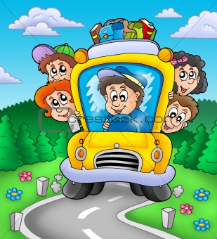 School bus on road