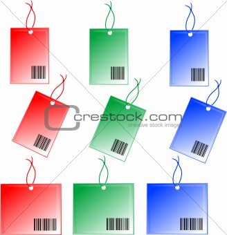 colorful Price tags isolated on a white background