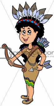 Cute Native American Indian girl