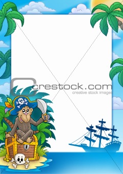 Pirate frame with monkey