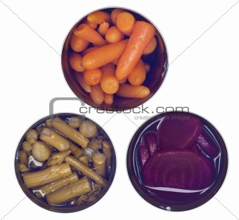 Variety of Canned Vegetables in Cans