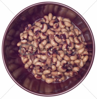 Bowl of Canned Black Eyed Peas