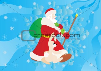 Santa Claus and a symbol of the year