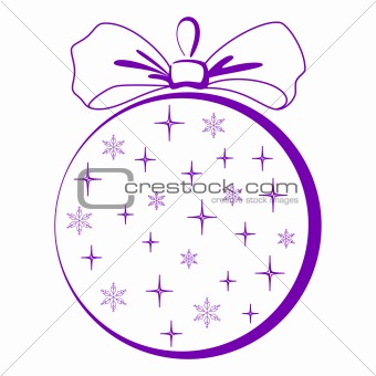 Christmas-tree glass ball, pictogram
