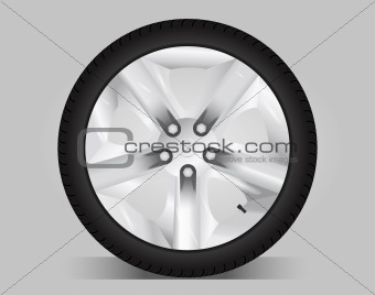 Aluminum wheel - vector illustration