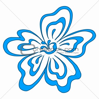Flower blue, pictogram