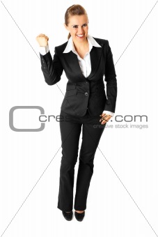 Full length portrait of  successful modern business woman
