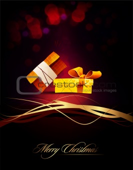 Couple of Gifts | Present | Elegant Vertical Christmas Card 