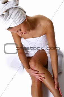 beautyful girl with towel