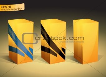 Yellow packaging box