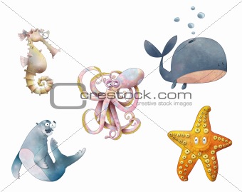 Cartoon Sea Life