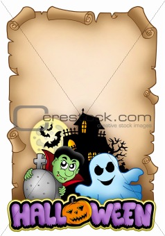 Parchment with Halloween theme 3