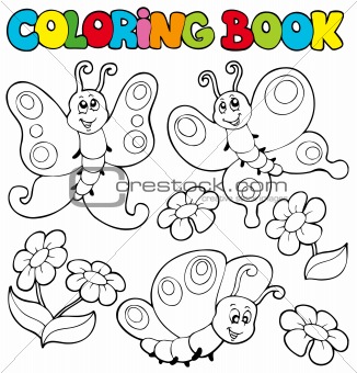 Coloring book with butterflies 1