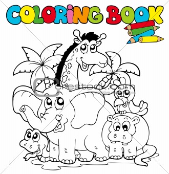 Coloring book with cute animals 1