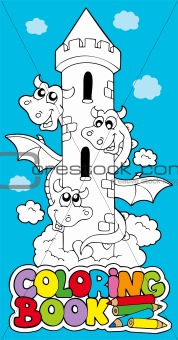 Coloring book with dragon 1