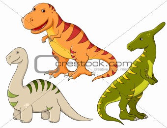 Vector set - dinosaurs