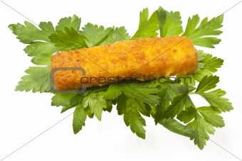 Fishstick and parsley