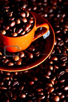 Coffee Cup Of Beans