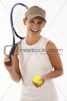 Young female tennis player