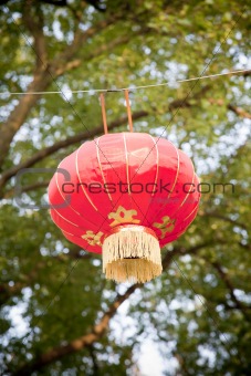red chinese lamp