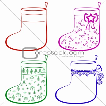 Christmas stockings, set