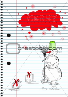 Template for christmas card 