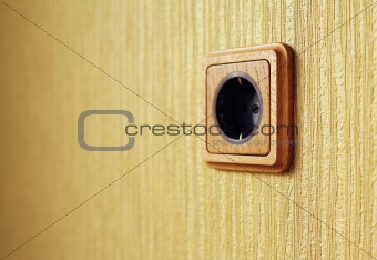 wooden wall outlet